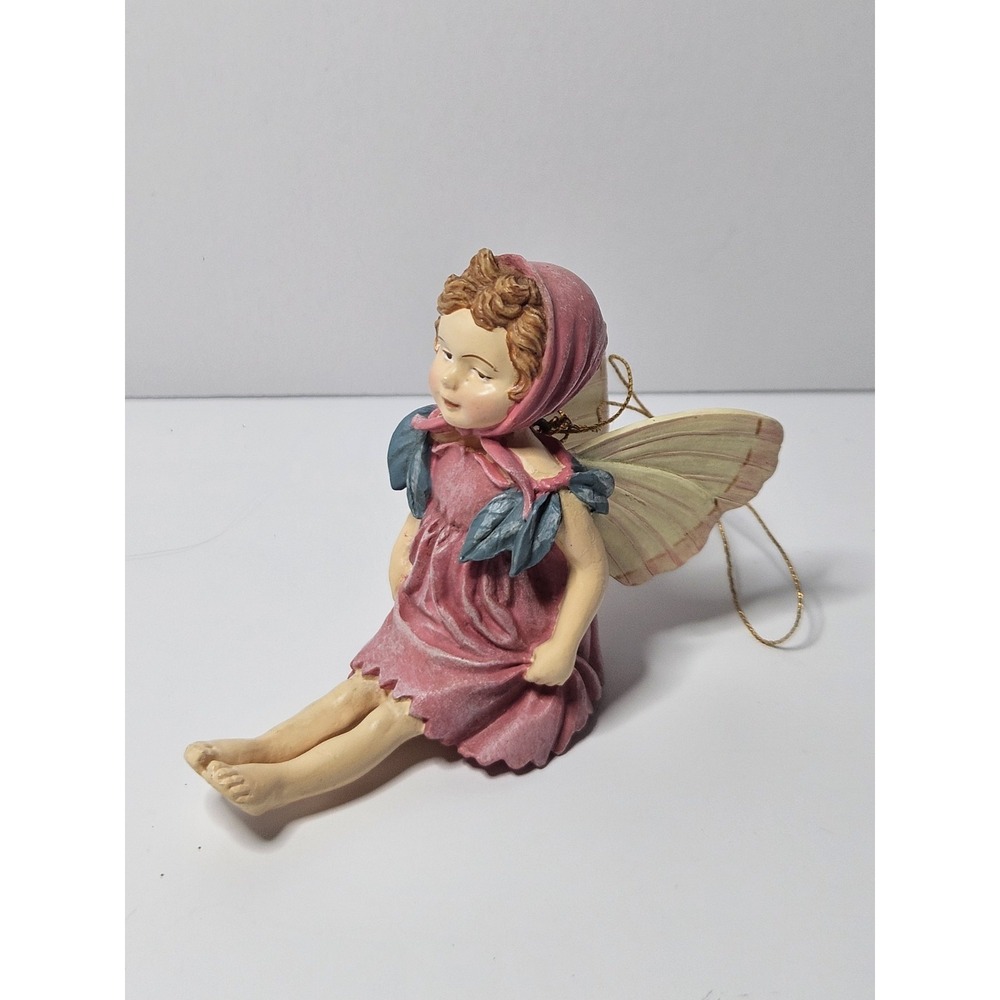 Cicely Mary Barker Red Clover Flower Fairy Ornament Figurine Retired Vintage